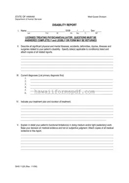 Free Hawaii Dhs 1128 Template