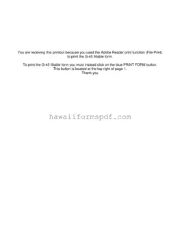 Free Hawaii G 45 Template