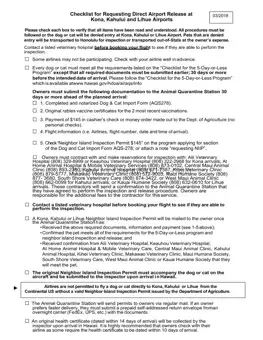Free Hawaii Neighbor Island Permit Template