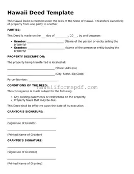 Free Hawaii Deed Form