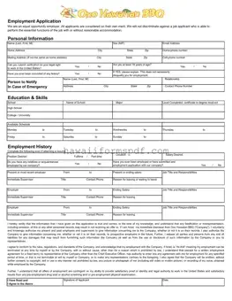 Free Ono Hawaiian Bbq Job Application Template