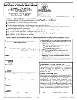Free State Of Hawaii Hrd 278 Template